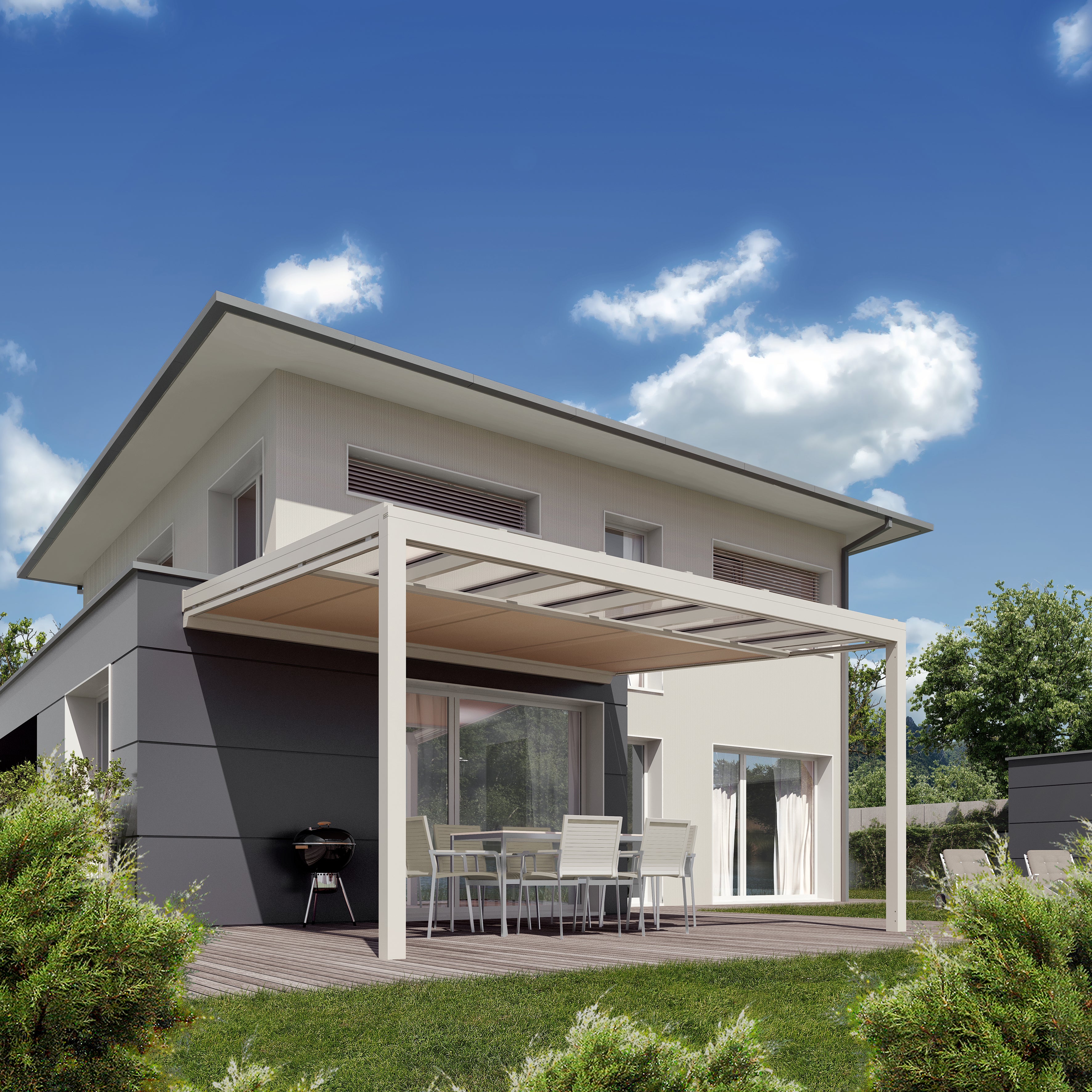 Verticale screen Arnex PS2500 voor terrasoverkapping - zonwering en privacy