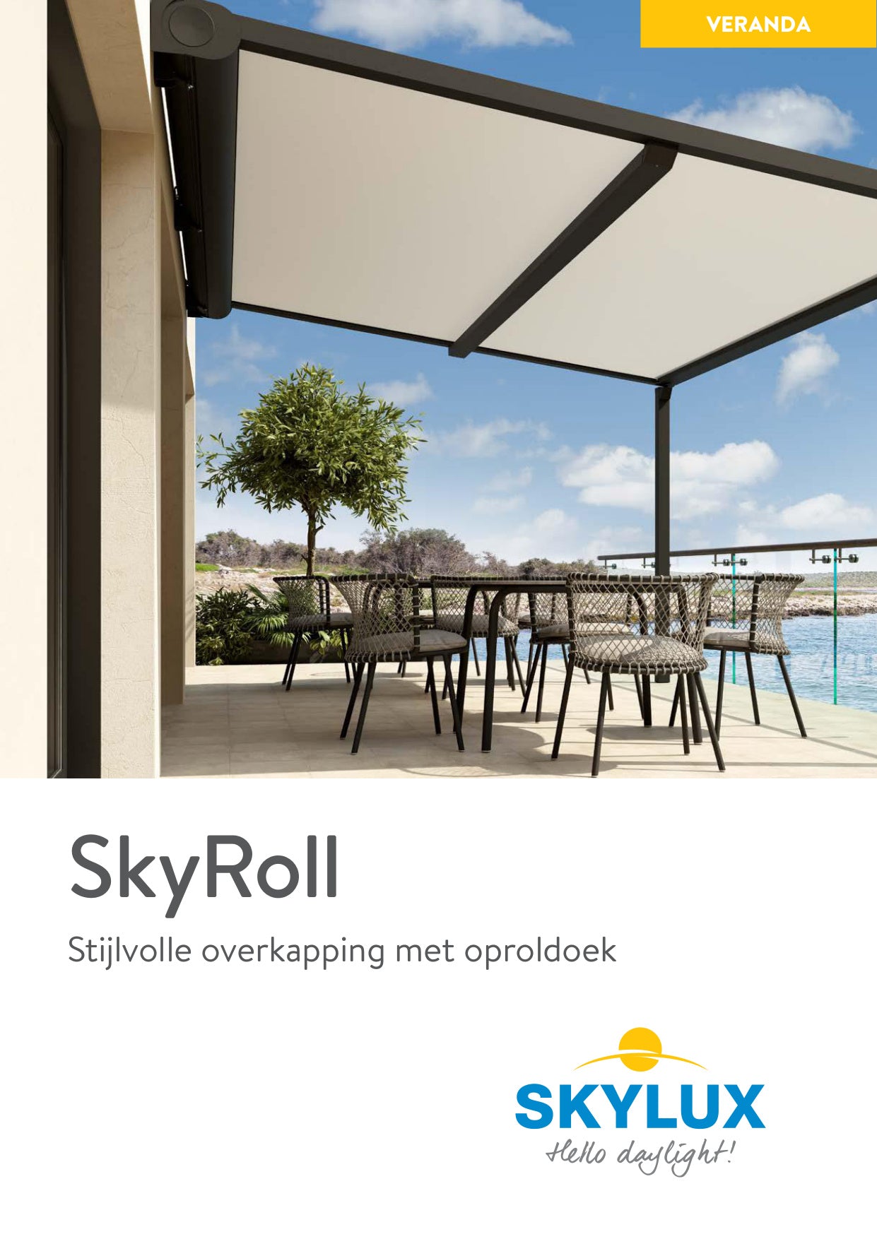 Brochure overkapping met oproldoek - Skyroll