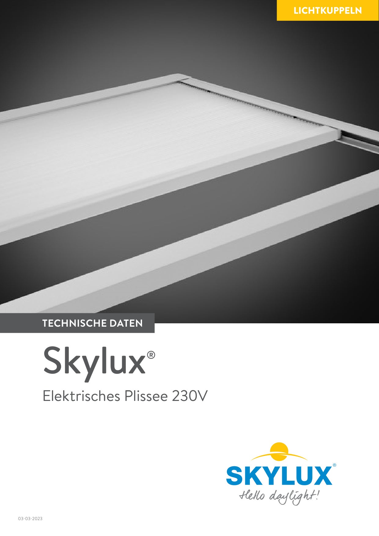 Dossier technique Store intérieur électrique 230V
