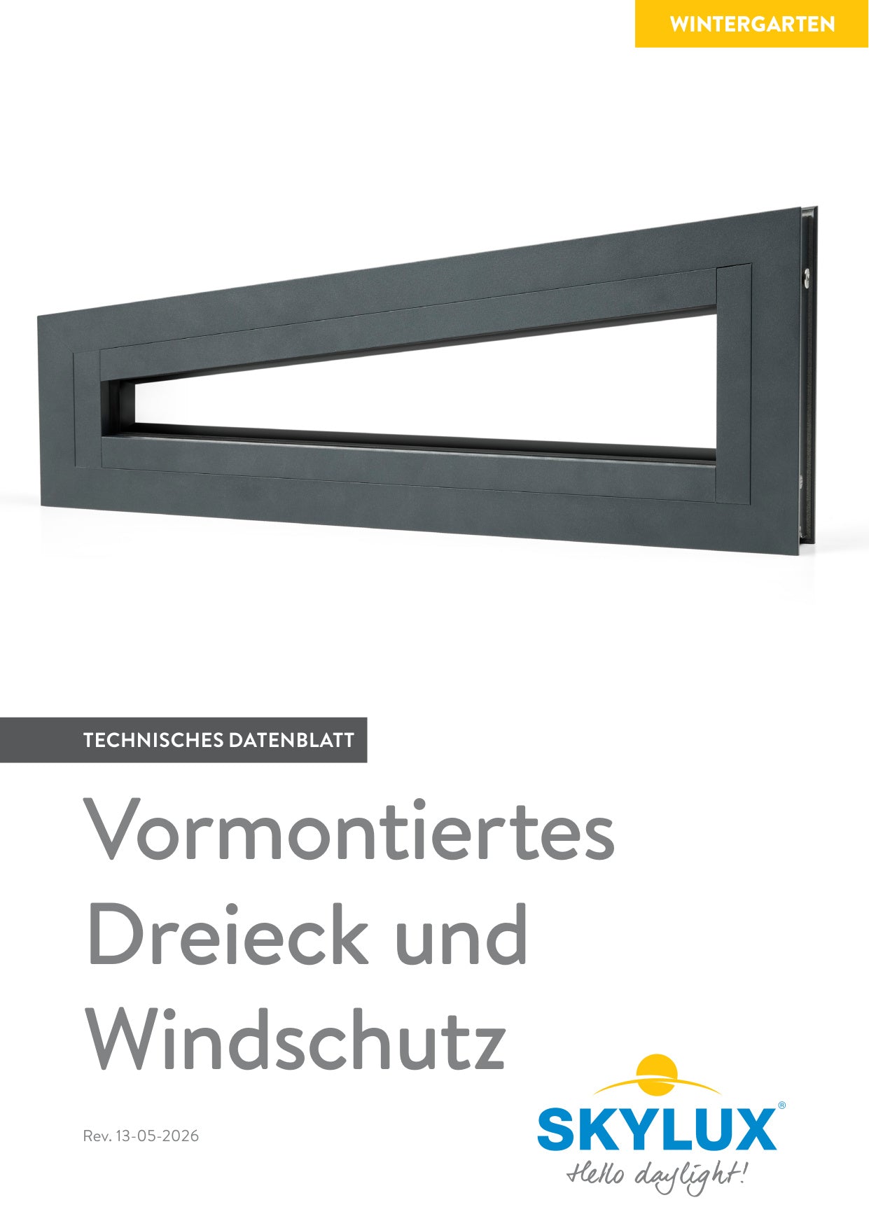 Technical Dossier pre-assembled triangle and windscreen - Skylux
