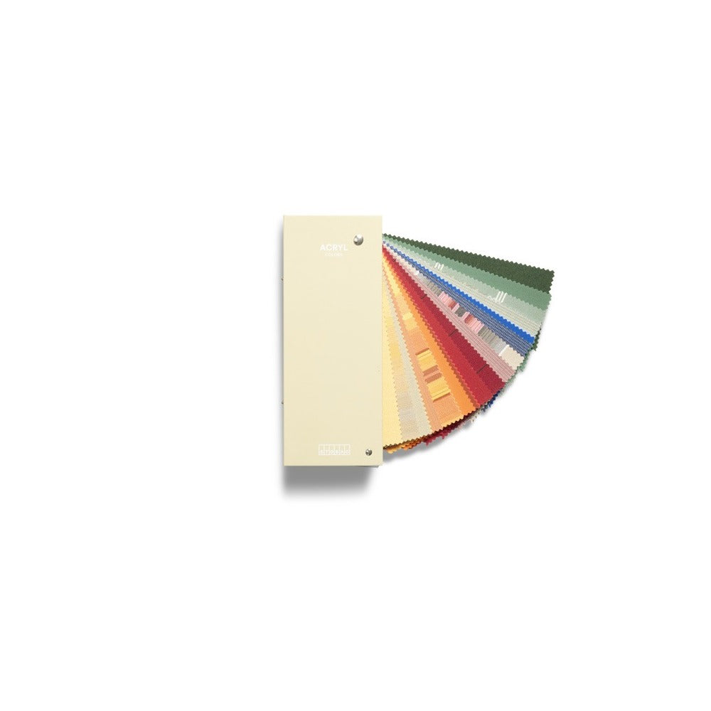 Demo sample card screen fabrics horizontal, full colour range - item no. 124872
