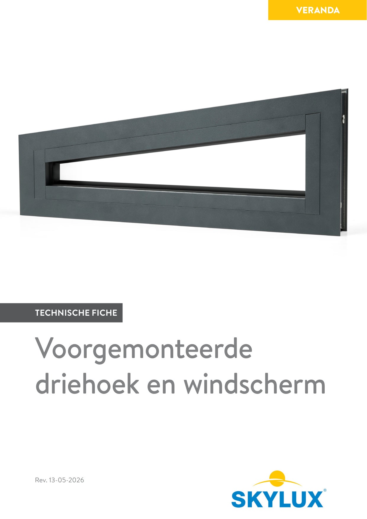 Dossier technique du triangle préassemblé et du pare-vent - Skylux