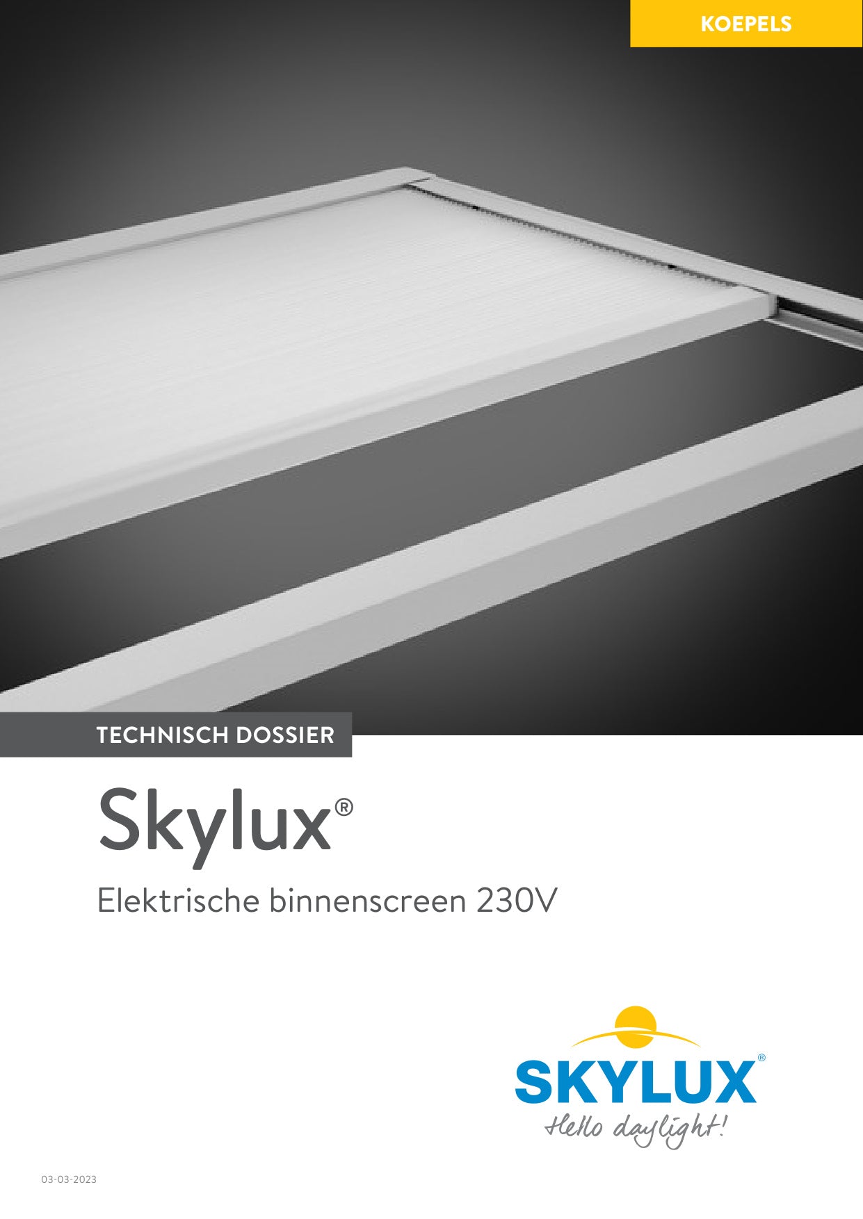 Dossier technique Store intérieur électrique 230V