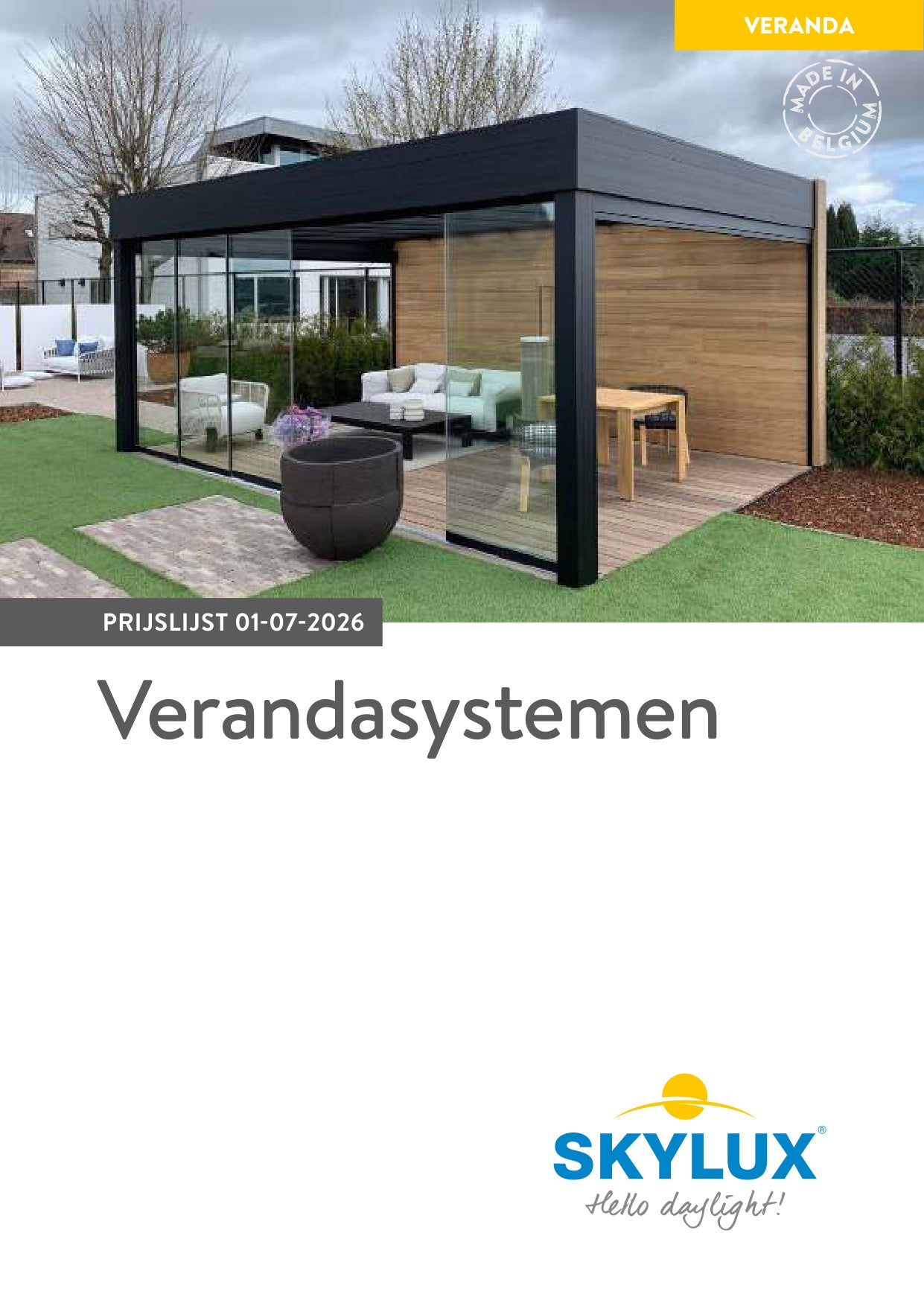 Price List Veranda Systems