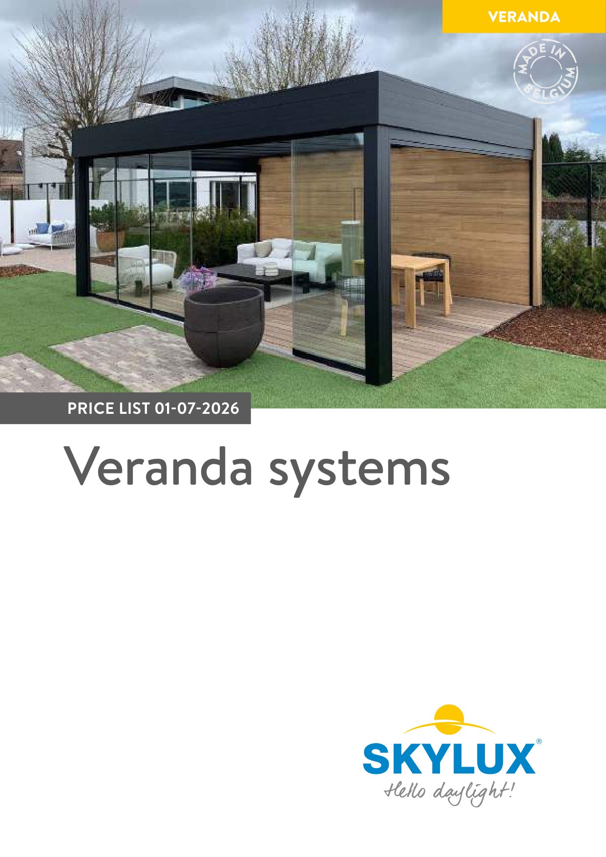 Price List Veranda Systems