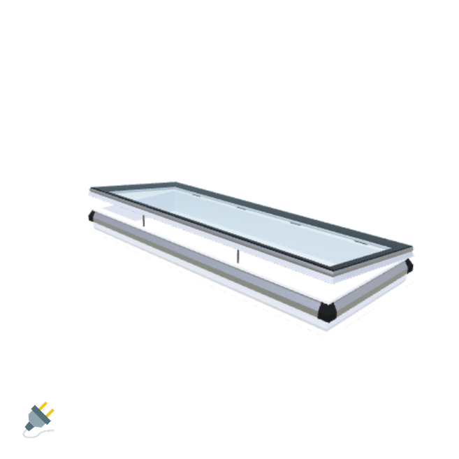 iWindow fenêtre pour toit plat ouvrant - Set complet 80x280 cm - Skylux