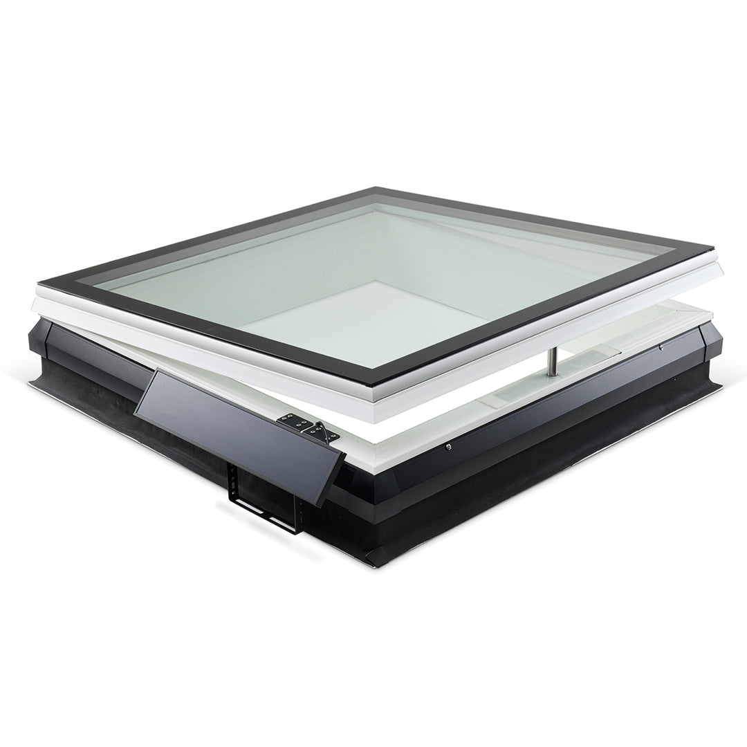 iWindow fenêtre pour toit plat ouvrant à énergie solaire - Set complet 80x280 cm - Skylux
