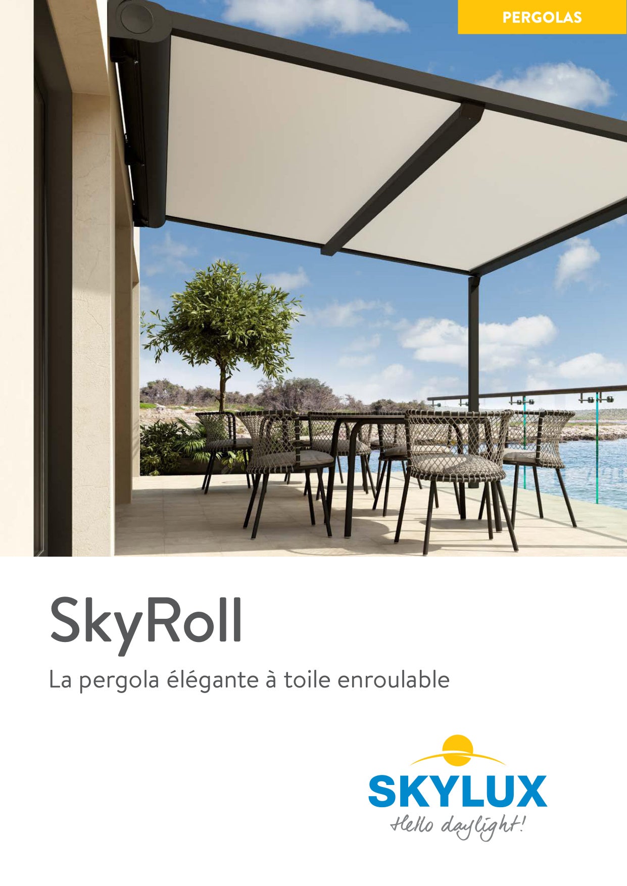Brochure overkapping met oproldoek - Skyroll - Skylux