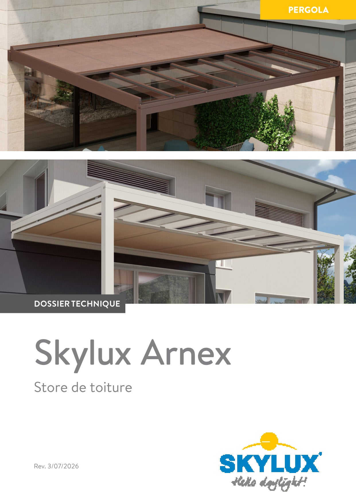 Dossier technique Store pour pergola