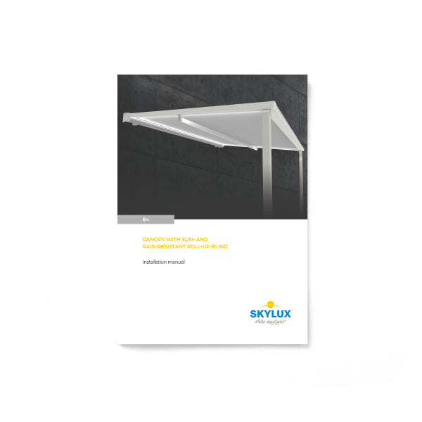 Notice de pose Pergola avec toile enroulable résistante au soleil et à la pluie