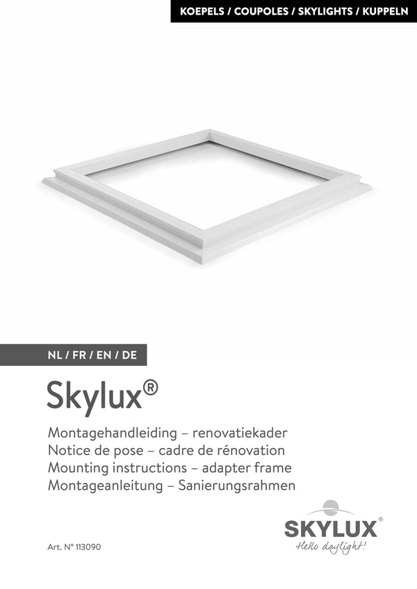 Mounting instructions – adapter frame NL / FR / EN / DE
