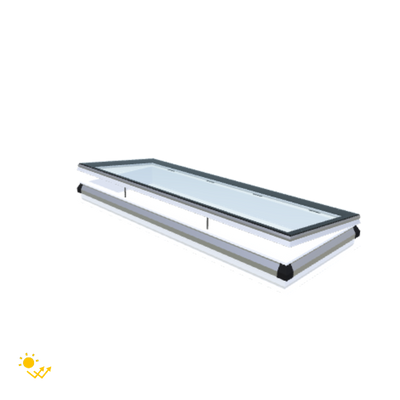 iWindow Platdakraam Opengaand op zonne-energie - Complete Set 80x280 cm - Skylux